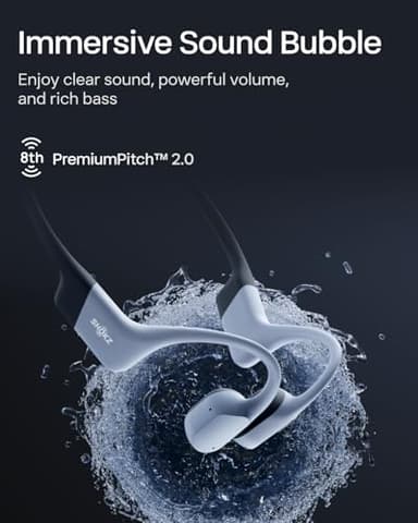 SHOKZ OpenSwim Pro - Open-Ear Bluetooth & MP3 Bone Conduction Sport Headphones, Swimming Headphones, IP68 Waterproof, Grey - Image 7