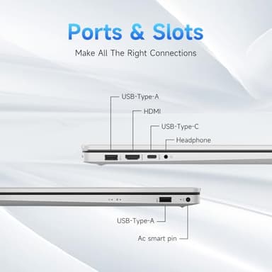 HP 17.3" Touchscreen Laptop, Intel Core i3-N305, 32GB RAM, 128GB eMMC + 2TB SSD, Numeric Keypad, Webcam, HDMI, Wi-Fi 6, Windows 11 Pro, Silver, Bundle with PCO Notebook Fold Radiator, Cooler - Image 4