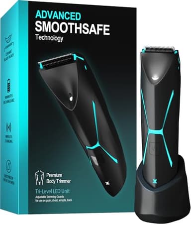 Electric Body Hair Trimmer for Men - Manscape Pubic Hair Groomer Waterproof Wet/Dry Ball Grion Shaver Type-C Rechargeable Cordless Replaceable Ceramic Blade Razor Male Grooming Smooth - Image 1