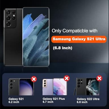 zapica Designed for Waterproof Samsung Galaxy S21 Ultra Case, Built-in Camera & Screen Protector [IP68 Waterproof][Military Drop Proof] Full Body Protective Phone Case for Galaxy S21 Ultra,Black/Clear - Image 2