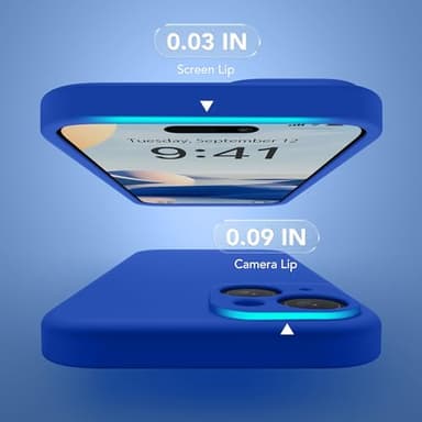 SuydanBox Magnetic for iPhone 15 Case, Compatible with MagSafe, [Screen Protector + Full Camera Protection], Silicone Shockproof Anti-Scratch Protective Phone Case for iPhone 15 6.1", Klein Blue - Image 5