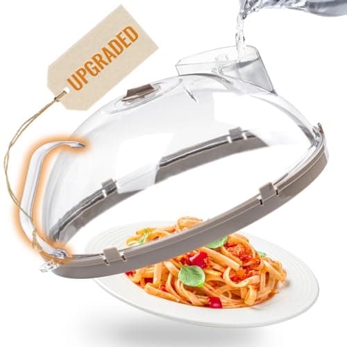Gracenal Microwave Splatter Cover for Food, Upgraded Microwave Cover with Water Steamer, Integrated Handle, 10” Plate Covers, Splatter Guard, Kitchen Gadgets & Accessories, House Essentials for Gift - Image 1