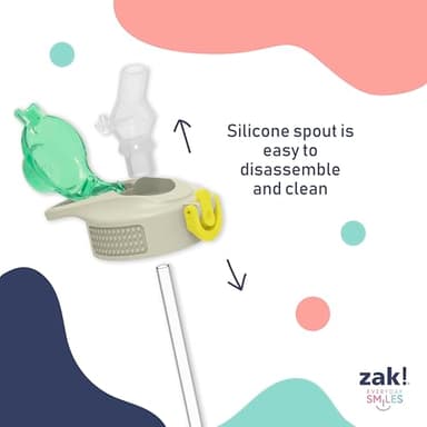 Zak Designs Sage Minecraft Kids Water Bottle For School or Travel, 16oz Durable Plastic Water Bottle With Straw, Handle, and Leak-Proof, Pop-Up Spout Cover (Creeper) - Image 7