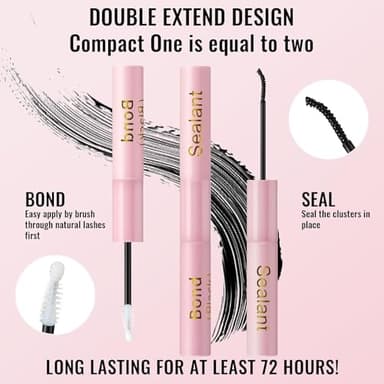 Lash Glue, Lash Cluster Glue,Lash Bond and Seal Waterproof for Eyelash Clusters Strong Hold & Latex Free and Long Retention 72+ Hours Waterproof - Image 3