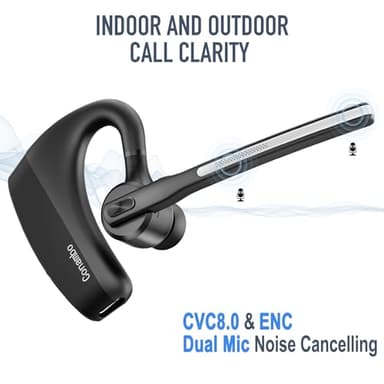 Conambo Bluetooth Headset 5.2 with CVC8.0 Dual Mic Noise Cancelling Bluetooth Earpiece 16Hrs Talktime Wireless Headset for Truck Driver iPhone Android Cell Phones - Image 3