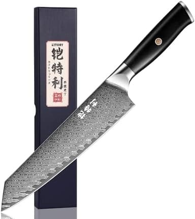 Damascus kiritsuke Chef`s Knife 8.5", 73 Layers of Damascus Steel with 10Cr15CoMoV HC Steel Cutting Core, Premier Kitchen Gadget w/t Gift Box - Image 3