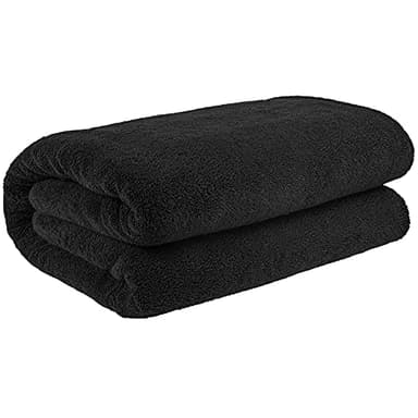 Cotton Paradise 100% Cotton 40x80 Oversized Bath Sheet, Extra Large Turkish Bath Towels for Bathroom, Black Bathsheet - Image 3