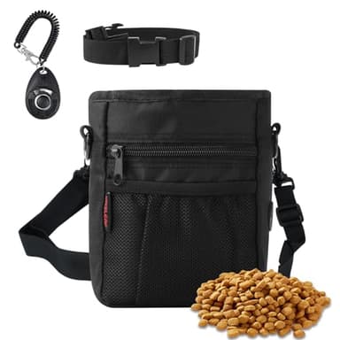 kissleaf Dog Treat Pouch with Magnetic Closure, Treat Pouches for Pet Training, Large Dog Treat Training Pouch and Dog Clicker, Dog Training Treat Pouch Built-in Poop Bag Dispenser, Hands-Free Snack - Image 1