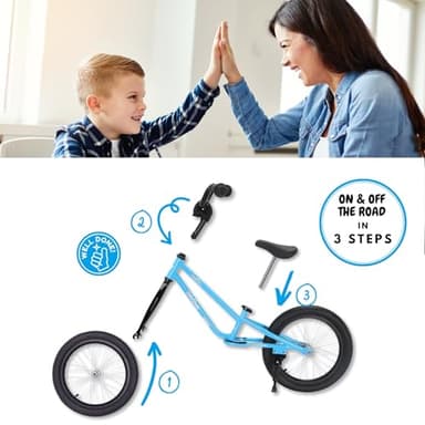 bicystar 16 Inch Kids Balance Bike for 5-8 Year Old, BMX Kids Bike with No Pedals, Air Rubber Tires, Footrests, Adjustable Height for Big Kids, Boys, Girls (Black) - Image 5