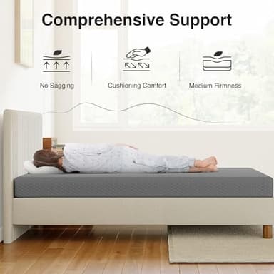 Novilla Full Mattress, 8 Inch Full Size Memory Foam Mattress for Cool Night Sleep & Pressure Relief, Thermally Balanced Foam Mattresses for Enhanced Support & Breathability, Bed Mattresses in a Box - Image 7