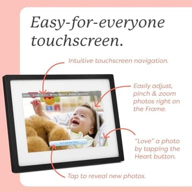 Skylight Frame – WiFi Digital Picture Frame Customer Support, Touch Screen Digital Photo Frame with Easy Setup, Photo Gifts for Parents and Grandparents - 10 Inch Black - Image 7