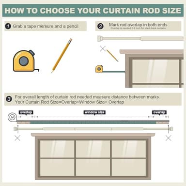 Warm Gold Curtain Rods for Windows 72 to 144 Inches Adjustable Length Heavy Duty 1" Diameter Brass Window Curtain Rod with Solid Metal Finials for Outdoor Farmhouse Bedroom Kitchen Living Room - Image 8