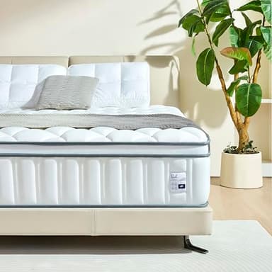 Sozlo Full Size Mattress, 12 Inch Full Mattress in a Box, Cooling Memory Foam and Individual Pocket Springs for Motion Isolation & Edge Support, Medium Firmness for Pressure Relief - Image 1