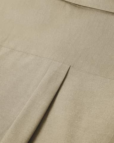 Alimens & Gentle Mens Solid Oxford Shirt Long Sleeve Dress Shirt Work Casual Button Down Shirts with Pocket Light Khaki - Image 4