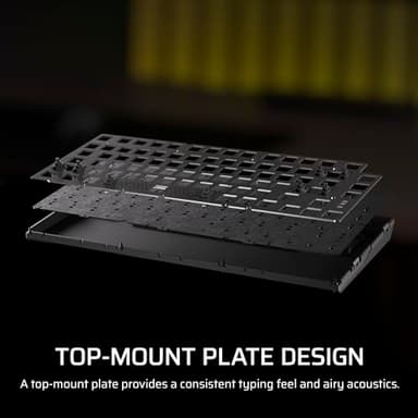 Corsair K65 Plus Wireless 75% RGB Hot-Swappable Mechanical Gaming Keyboard – Pre-Lubricated MLX Fusion Tactile Switches – Dual-Layer Sound Dampening – PBT Keycaps – QWERTY NA – Black - Image 10