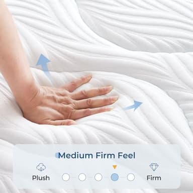 Vesgantti Twin XL Mattress, 10 Inch Hybrid Twin XL Size Mattress with Memory Foam and Individually Pocket Spring, Pressure Relief and Supportive, Medium Firm Feel, Mattress in a Box - Image 4