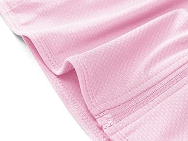MAGCOMSEN Women's Zip Up Lightweight Long Sleeve Jacket UV Sun Protection Quick Dry Active Shirts Jacket with Zipper Pockets Light Pink 2XL - Image 7