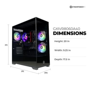 CyberPowerPC Gamer Xtreme VR Gaming PC, Intel Core i5-13400F 2.5GHz, GeForce RTX 5060 8GB, 16GB DDR5, 1TB PCIe 4.0 SSD, WiFi Ready & Windows 11 Home (GXiVR8060A40) - Image 3