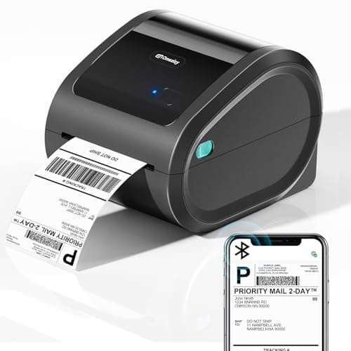 Omezizy Bluetooth Thermal Label Printer 4x6 - D520BT Thermal Shipping Label Printer for Small Business, Wireless Label Printer with Built-in Label Holder, Compatible with USPS, Shopify - Image 1