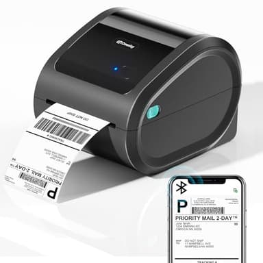 Omezizy Bluetooth Thermal Label Printer 4x6 - D520BT Thermal Shipping Label Printer for Small Business, Wireless Label Printer with Built-in Label Holder, Compatible with USPS, Shopify - Image 1