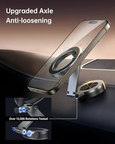 SYNCWIRE for MagSafe Car Mount - [360° Rotation] Magnetic Phone Holder for Car, Adjustable Metal Arm, Ultra Magnet, Car Magnet Phone Mount for Dashboard, Fit for iPhone 16 15 14 13 Pro Max &All Phones - Image 6