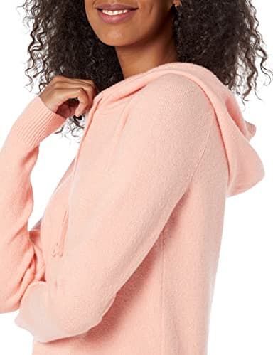 Amazon Essentials Women's Soft Touch Hooded Pullover Sweater, Peach, Large - Image 3