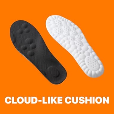 4D Cloud Insoles for Men - Memory Foam Steppers Soles Shoe Boot Inserts - Trim to Fit Insoles with Arch Support for Foot Pain and Fatigue Relief (Black, L) - Image 4