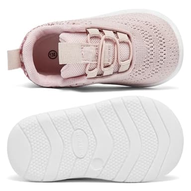MORENDL Toddler Sneakers Baby Slip On Walking Shoes Non-Slip Breathable Boys & Girls Running Shoes Infant Tennis Shoes Pink Coral 8 Toddler - Image 4