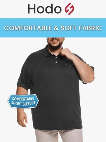 Big and Tall Mens Polo Shirt Moisture Wicking Sport Golf Shirts 2XL-6XL - Image 7