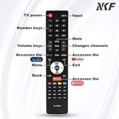 EN-33926A Remote Control for Hisense TV Remote Replacement LCD LED TV F24V86C F39V77C F40V87C F42K26 32K366W 40H5B 40K366WN 48H5GB 50H5GB LTDN39V77US 50K610GWN 55K610GWN Sub EN-33922A EN-33925A - Image 3