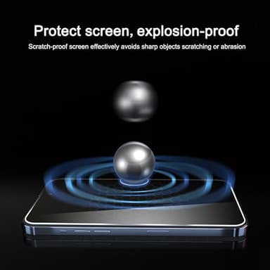 Ailun 3Pack Privacy Screen Protector for iPhone 16 Pro [6.3 inch]+3Pack Camera Lens Protector,Dynamic Island Compatible,Anti Spy Tempered Glass[9H Hardness]- HD - Image 4