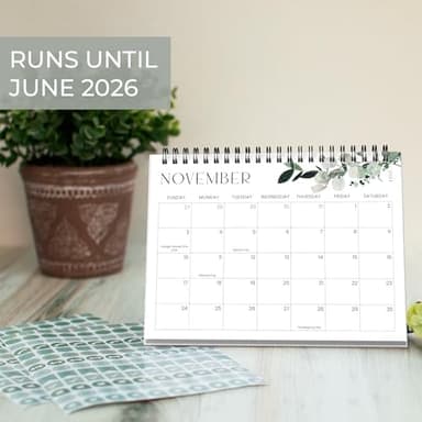 Aesthetic Desk Calendar 2025 - Runs until June 2026 - Beautiful Small Flip Desktop Calendar for Easy Organizing - Image 4