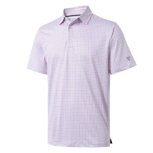 Men's Golf Shirts Dry Fit Short Sleeve Print Performance Moisture Wicking Patterned Polo Shirt for Men - Image 1