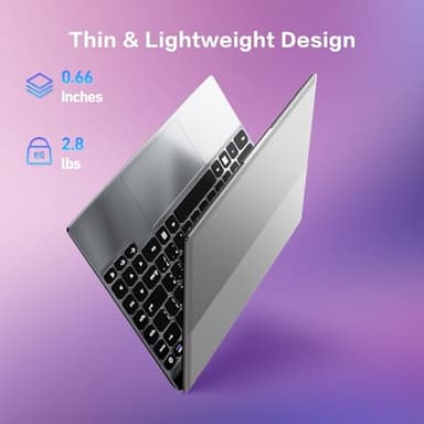 ANPCOWER 2025 Latest 14'' Laptop Compatible with Windows 11, 8GB RAM 256GB SSD, Quad-Core Processor(2.9GHz), 1080P FHD Display, TF Card Slot, USB-C, Mini-HDMI, WiFi5, Bluetooth, Webcam, Silver - Image 6