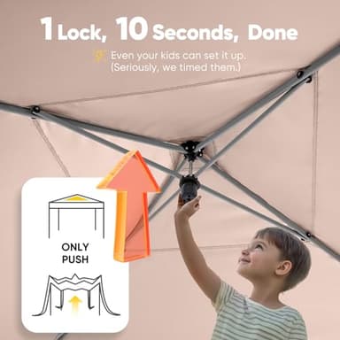 Quictent Privacy 10x10 Pop up Canopy Tent with Sidewalls and Roll-up Ventilated Windows, One Person Setup, Easy Outdoor Commercial Gazebo Shelter Enclosed Waterproof, Bonus 4 Sandbags - Image 2