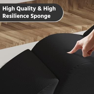 WHGBJA Yoga Chair, Lounge Chair for Yoga with Side Pocket&Lumbar Pillow&Ottoman, for Stretching, Relaxation - Image 4