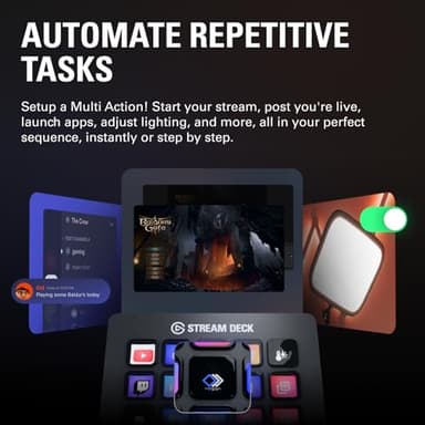 Elgato Stream Deck MK.2 – Studio Controller, 15 macro keys, trigger actions in apps and software like OBS, Twitch, ​YouTube and more, works with Mac and PC - Image 5
