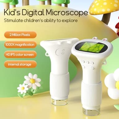 WINWEND Microscope for Kids - Portable Handheld Magnifying Glass for Girls | Mini Digital Microscope for Boys Educational Science Toys | Age 3 4 5 6 7 8 9 10 11 Years Old Kids Christmas Birthday Gifts - Image 2
