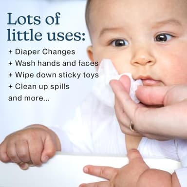 Wipemate EWG-Verified Premium Baby Wipes, 99% Water-Based, Plastic-Free, Ultra-Soft Plant-Based Wipe, Chlorine/Alcohol-Free, pH-Balanced, Hypoallergenic Cruelty-Free with Durable Flip-Top Lid 720-Ct - Image 4