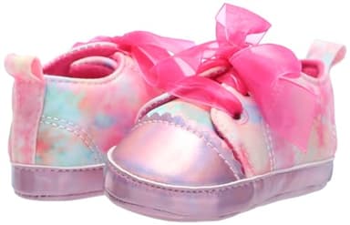 Josmo Baby Girls Sneakers Crib Shoes Infant Booties (0-12 Months), Pink Tie Dye, 4 - Image 7