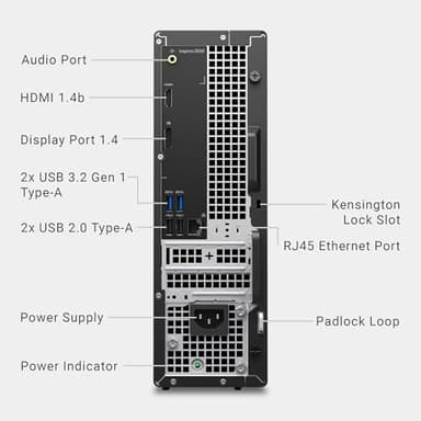 Dell Inspiron 3030s Small Desktop - Intel Core i5-14400 Processor, 16GB DDR5 RAM, 512GB SSD, Intel UHD 730 Graphics, Windows 11 Home, Onsite Migrate Support - Mist Blue - Image 12