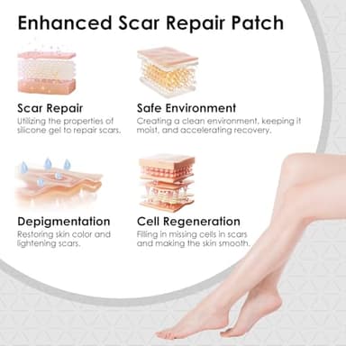 SWturK Silicone Scar Sheets,Silicone Scar Tape for Removal Treatment,Medical Grade Scar Tape for Surgical Scars,White,1.2" x 42" Roll - 1.07M - Image 3