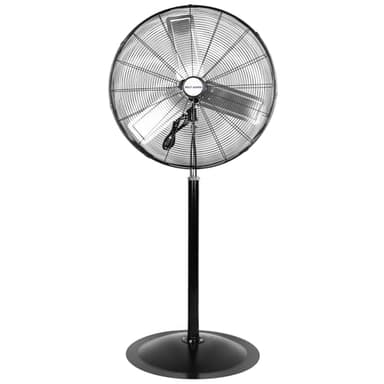 BILT HARD 6450 CFM 24" High Velocity Pedestal Oscillating Fan, 3-Speed Heavy Duty Industrial Standing Fan with Metal Aluminum Blades and Adjustable Height for Commercial, Shop, and Garage - Image 1