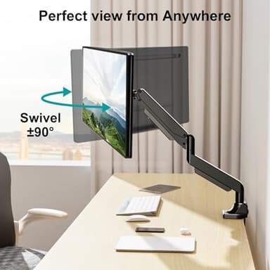 MOUNT PRO Single Monitor Mount for Max 43 Inch Ultrawide Computer Screen, Premium Aluminum Heavy Duty Monitor Arm Holds 6.6lbs to 33lbs, Gas Spring Full Motion Display Desk Stand, VESA Mount - Image 6
