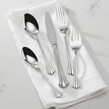 Reed & Barton 1800 5Pc Flatware Place Setting, 5 Piece, Silver - Image 2