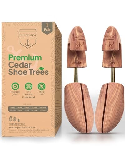 HOUNDSBAY Cedar Shoe Tree - Shoe Trees for Men & Women, Sneakers, Widener & Shaper - Image 1