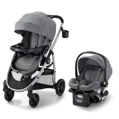 Graco Modes Pramette Travel System | Stroller & Car Seat Combo | 3-in-1 Stroller Modes | Includes Graco SnugRide 35 Infant Car Seat | Ellington - Image 1