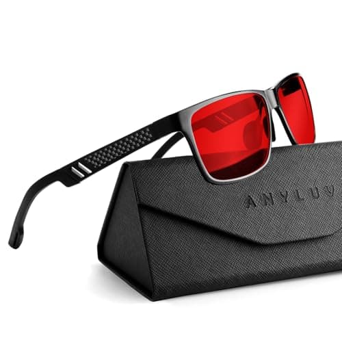 ANYLUV Blue Light Blocking Glasses Men Computer Gaming Glasses Lightweight Al-Mg Metal Anti Eyestrain Eye Protection - Image 1