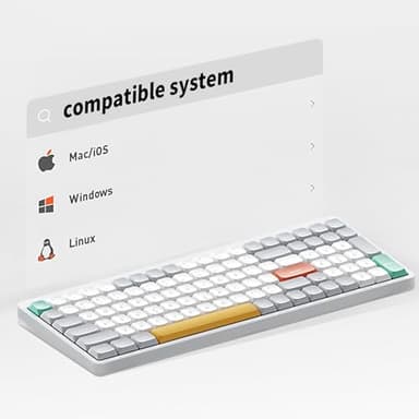 nuphy Air96 V2 Wireless Mechanical Keyboard,100 Keys Gaming Keyboard,Supports Bluetooth 5.1,2.4G and Wired Connection,for PC/Laptop/Windows/Mac -White Gateron Wisteria Switch - Image 4