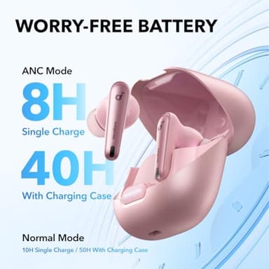 Soundcore by Anker Liberty 4 NC Wireless Earbuds, 98.5% Noise Reduction, Adaptive Noise Cancelling to Ears and Environment, Hi-Res Sound, 50H Battery, Wireless Charging, Bluetooth 5.3 - Image 5